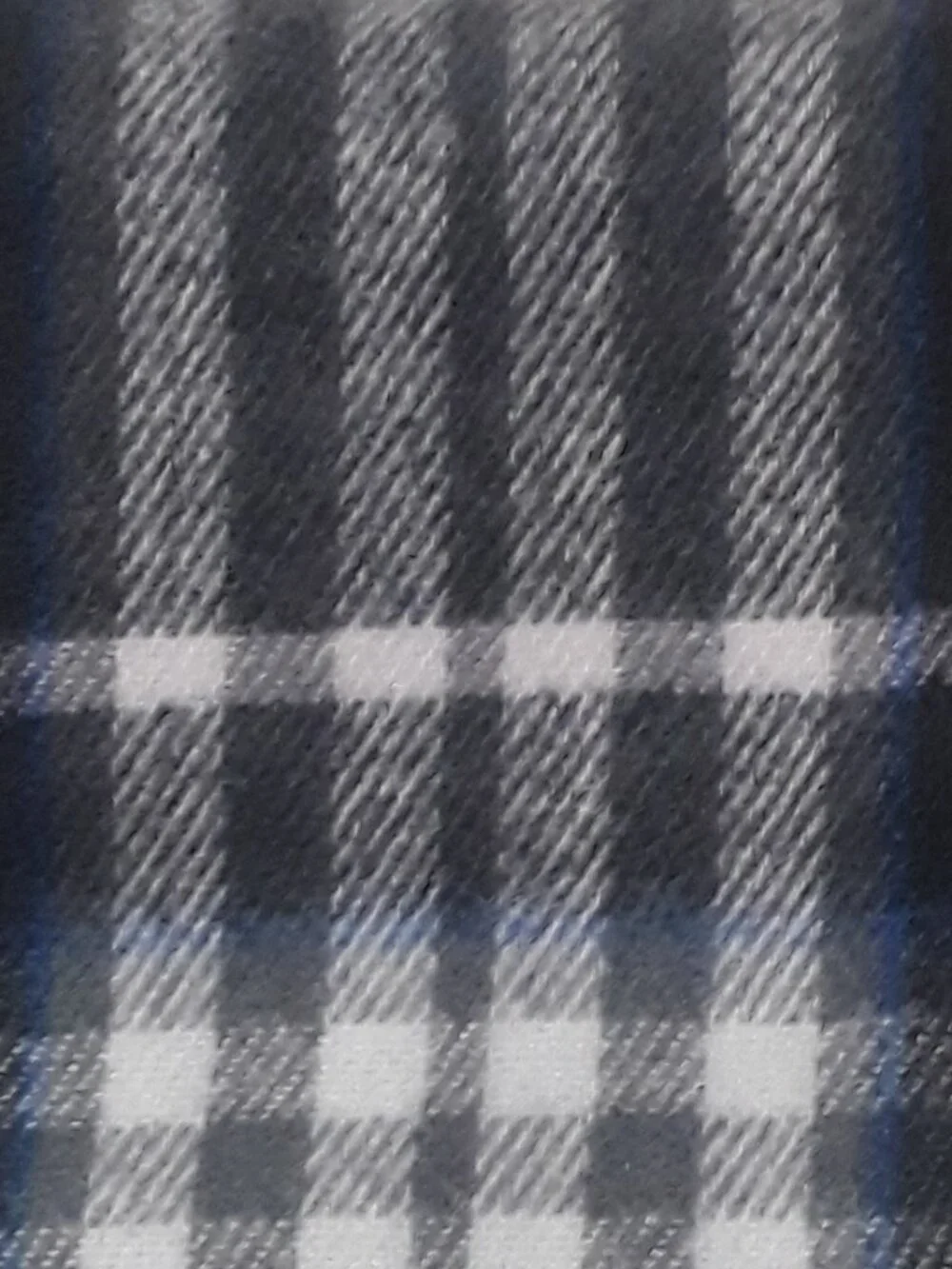 Scarf - Steve Madden Navy Blue & White Plaid Fringe Winter Oversized Wrap NWT ❄️
